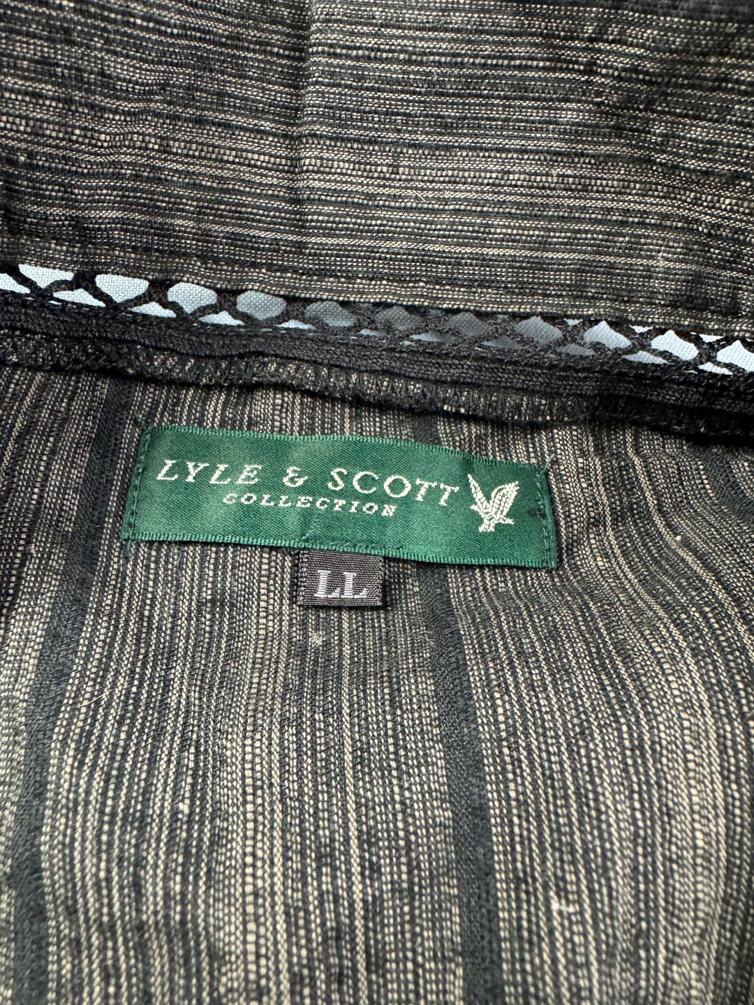 Lyle & Scott Striped Kimono Jacket - XL - Think Vintage ltd