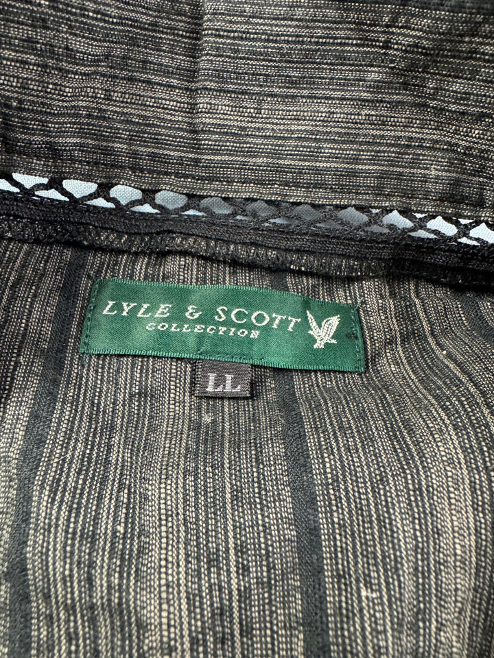 Lyle & Scott Striped Kimono Jacket - XL - Think Vintage ltd