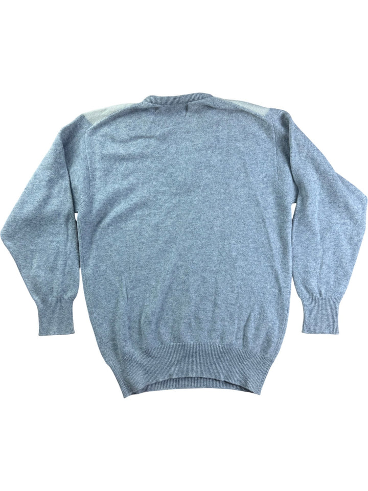 Lyle & Scott Wool V-Neck Sweater - M/L - Think Vintage ltd