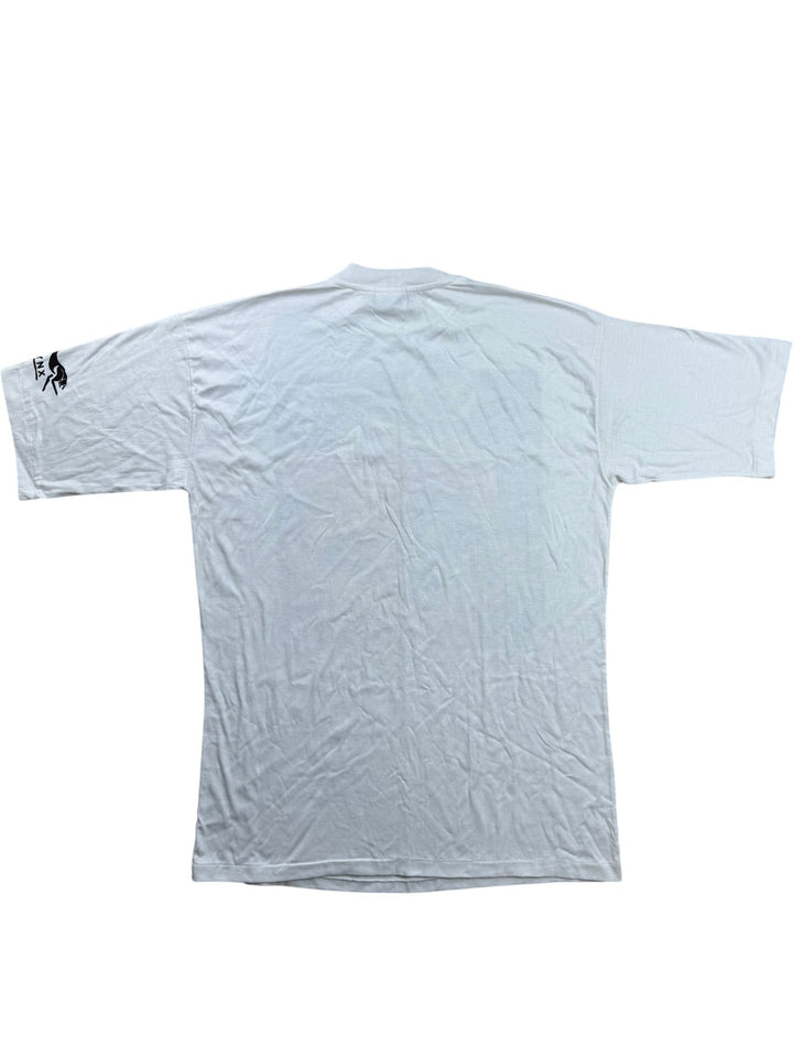 Lynx Graphic White T-Shirt by Flying Fruit - L - Think Vintage ltd