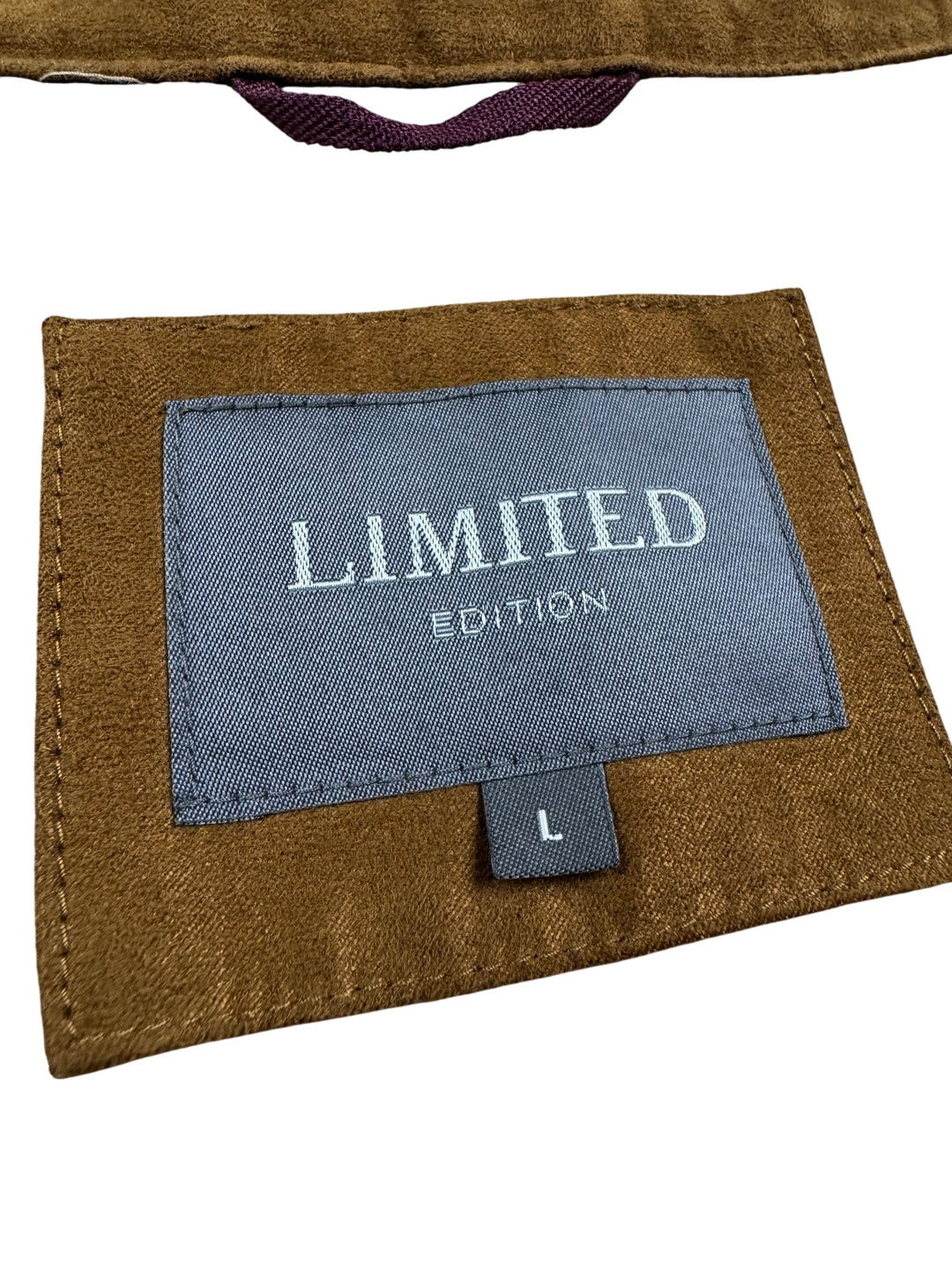 M&S Tan Faux Suede Jacket - L - Think Vintage Online Ltd