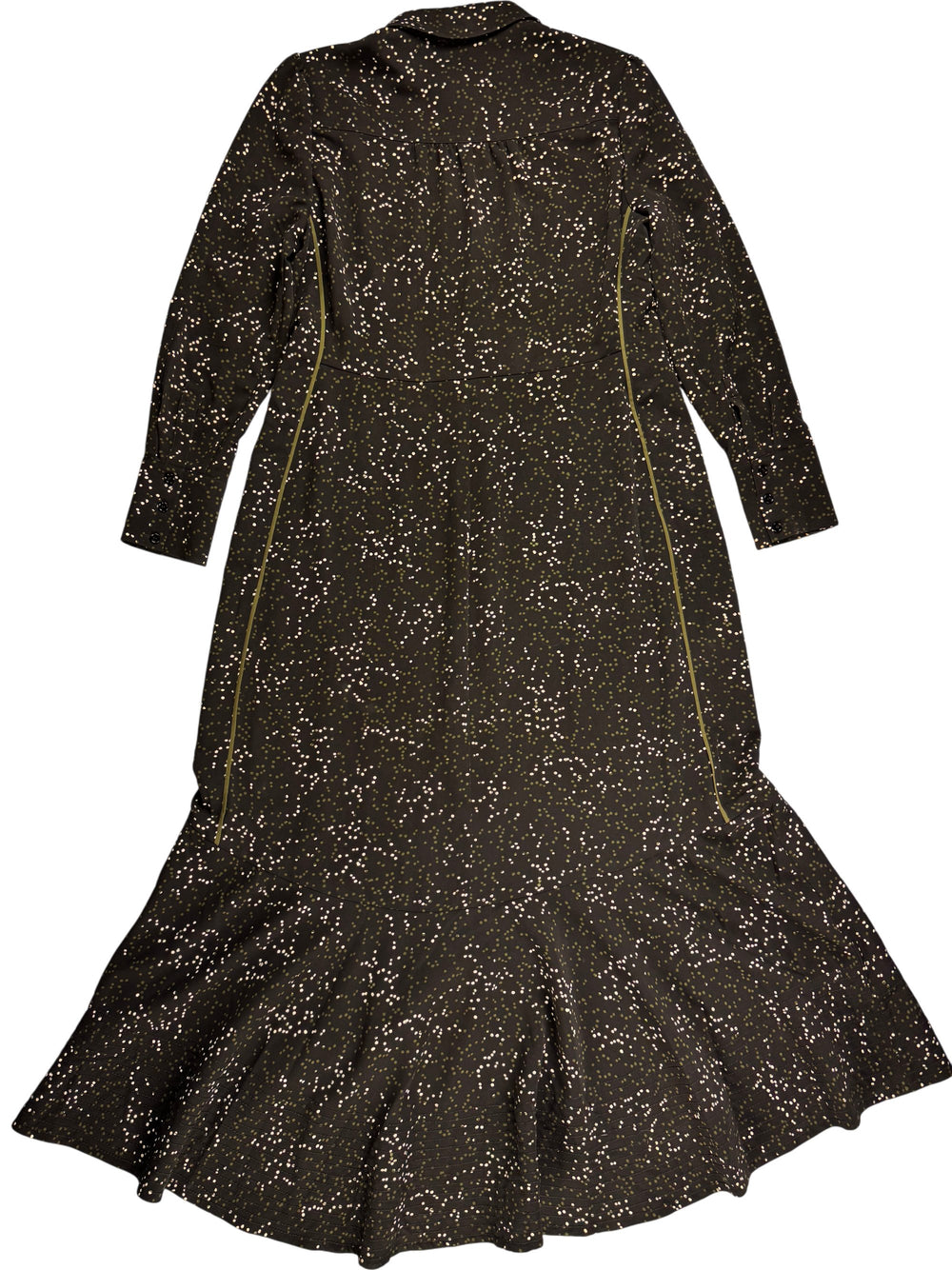 ME + EM Black Patterned Maxi Dress - M - Think Vintage