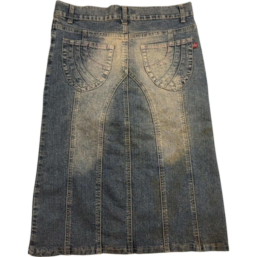 MG Jeans Denim Skirt - M - Think Vintage ltd