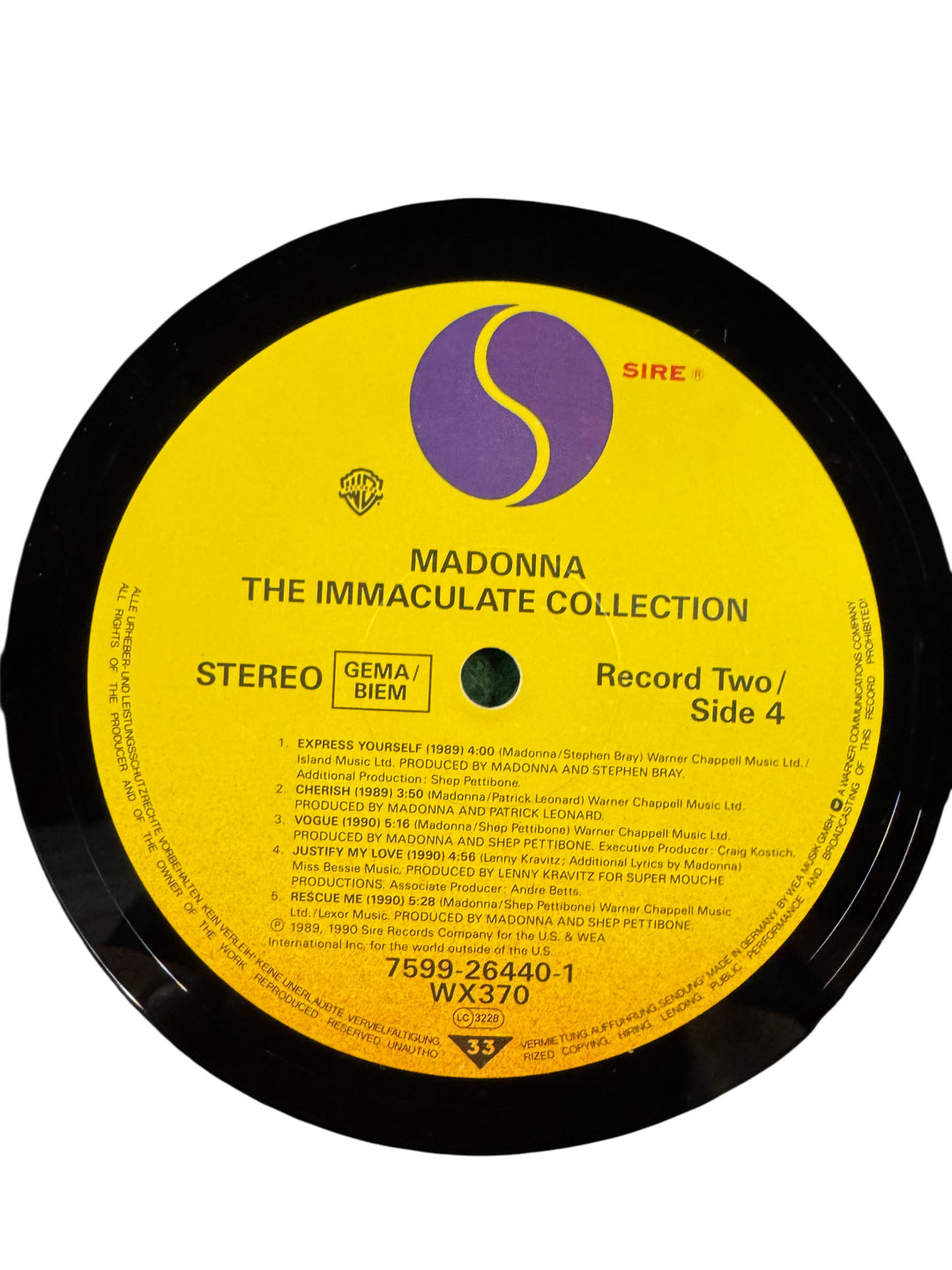 Madonna The Immaculate Collection Vinyl LP - Think Vintage