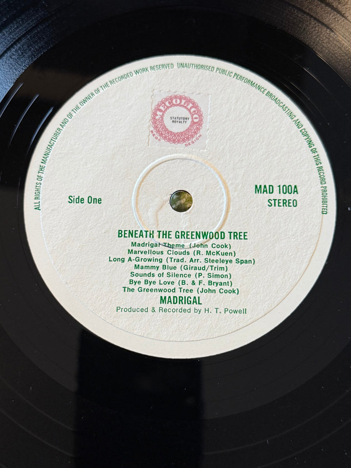 Madrigal Beneath The Greenwood Tree Vinyl - Think Vintage Online Ltd