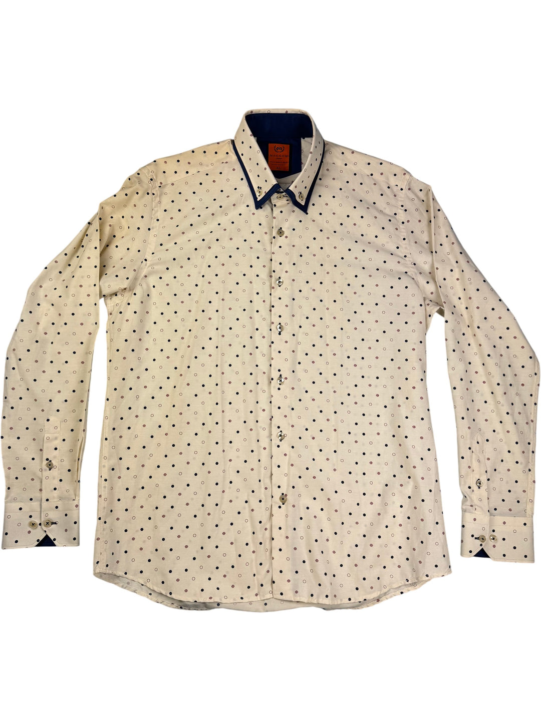 Makrom Polka Dot Button-Up Shirt - L - Think Vintage