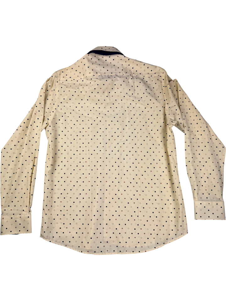 Makrom Polka Dot Button-Up Shirt - L - Think Vintage Online Ltd