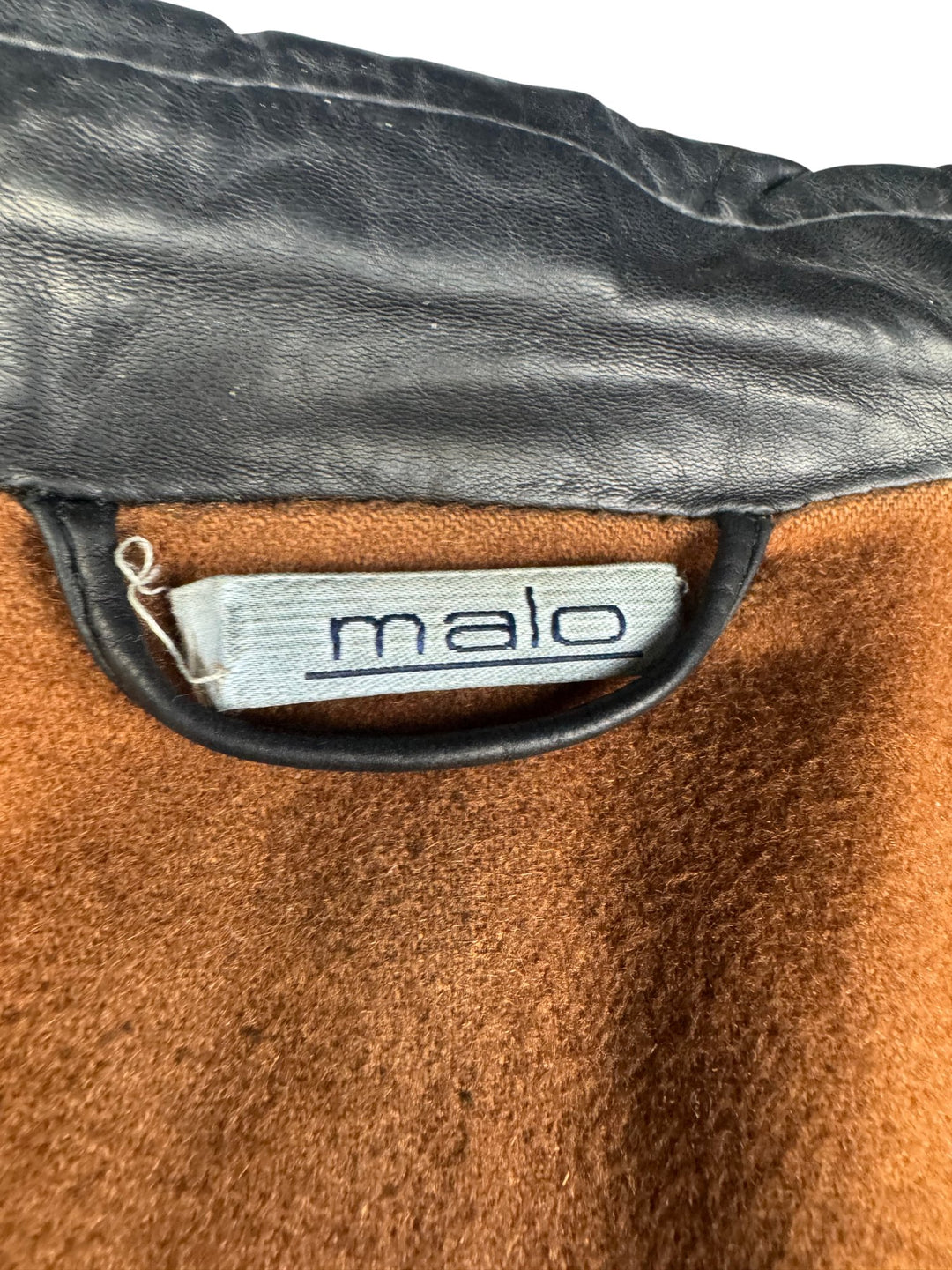Malo Leather Trench Coat - S - Think Vintage ltd