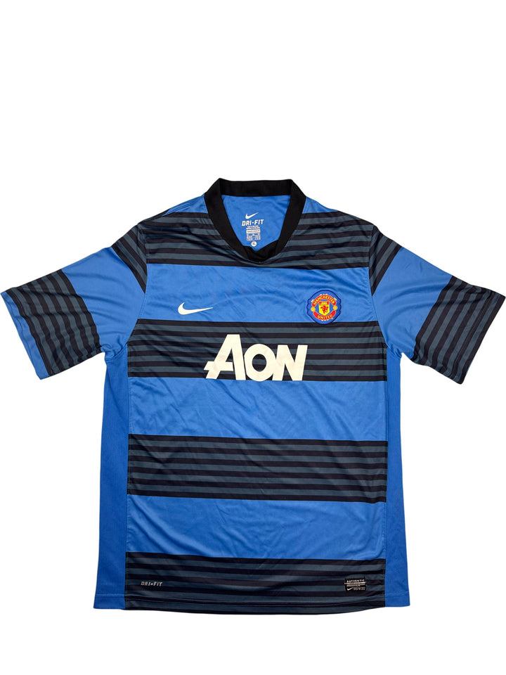 Manchester United Nike Blue Stripe Sports Jersey - Think Vintage