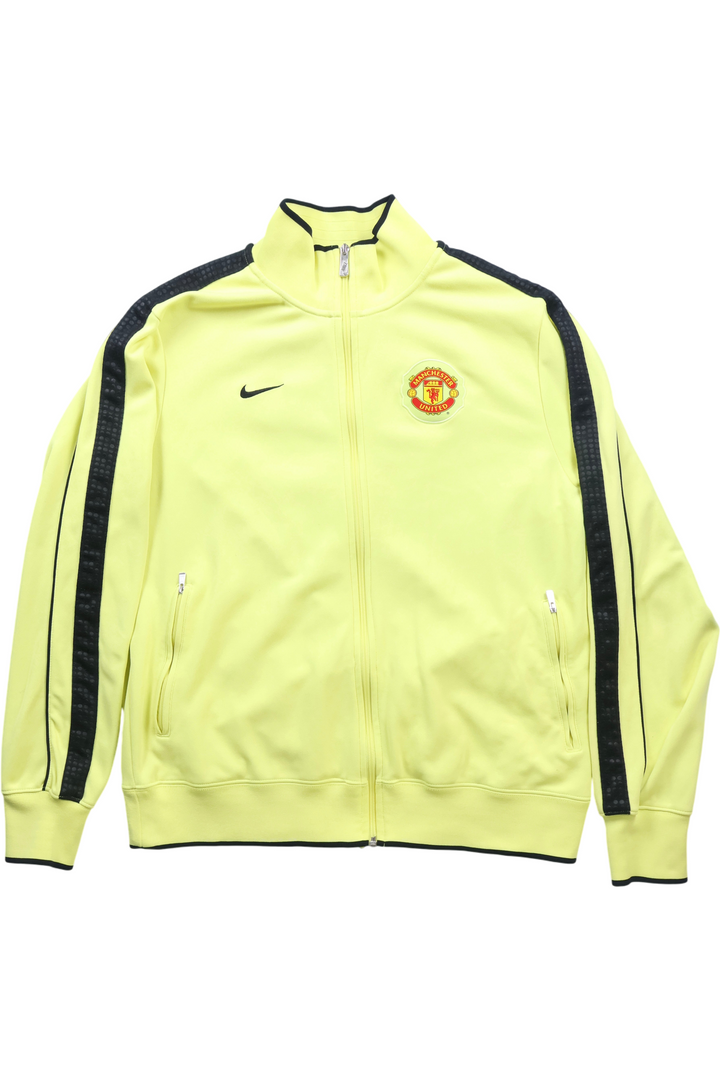 Manchester United Nike Yellow Track Jacket - XXL - Think Vintage