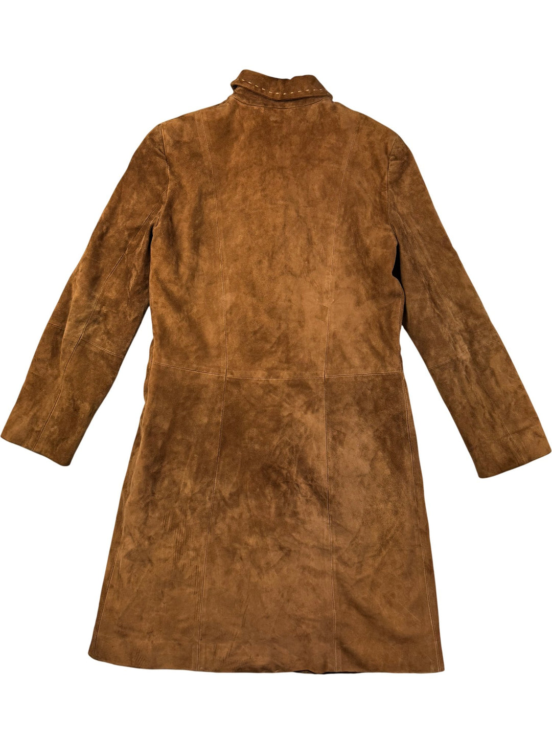 Marella Brown Suede Coat - M - Think Vintage ltd