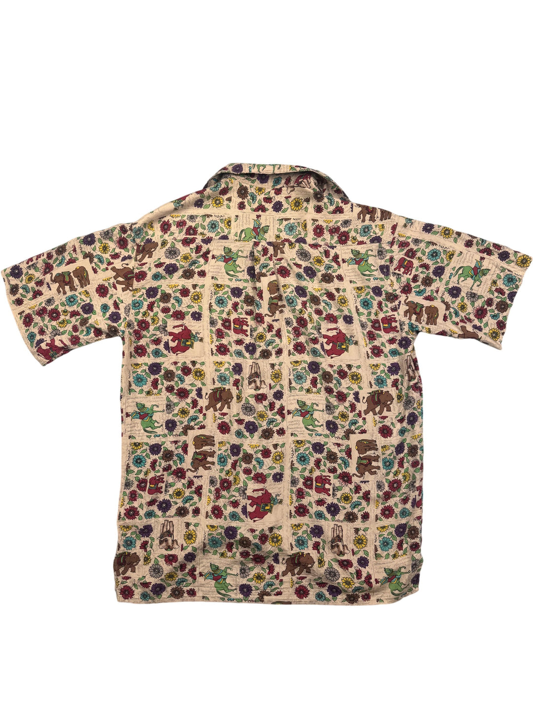 Marks & Spencer Floral Animal Pattern Silk Shirt - L - Think Vintage ltd