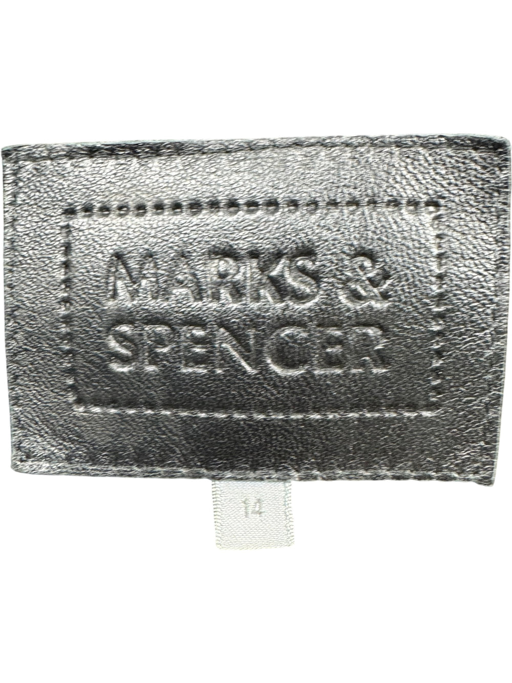 Marks & Spencer Leather Trench Coat - L - Think Vintage