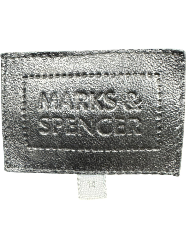 Marks & Spencer Leather Trench Coat - L - Think Vintage Online Ltd