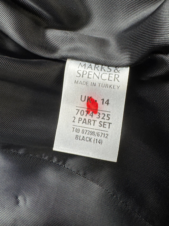 Marks & Spencer Leather Trench Coat - L - Think Vintage Online Ltd