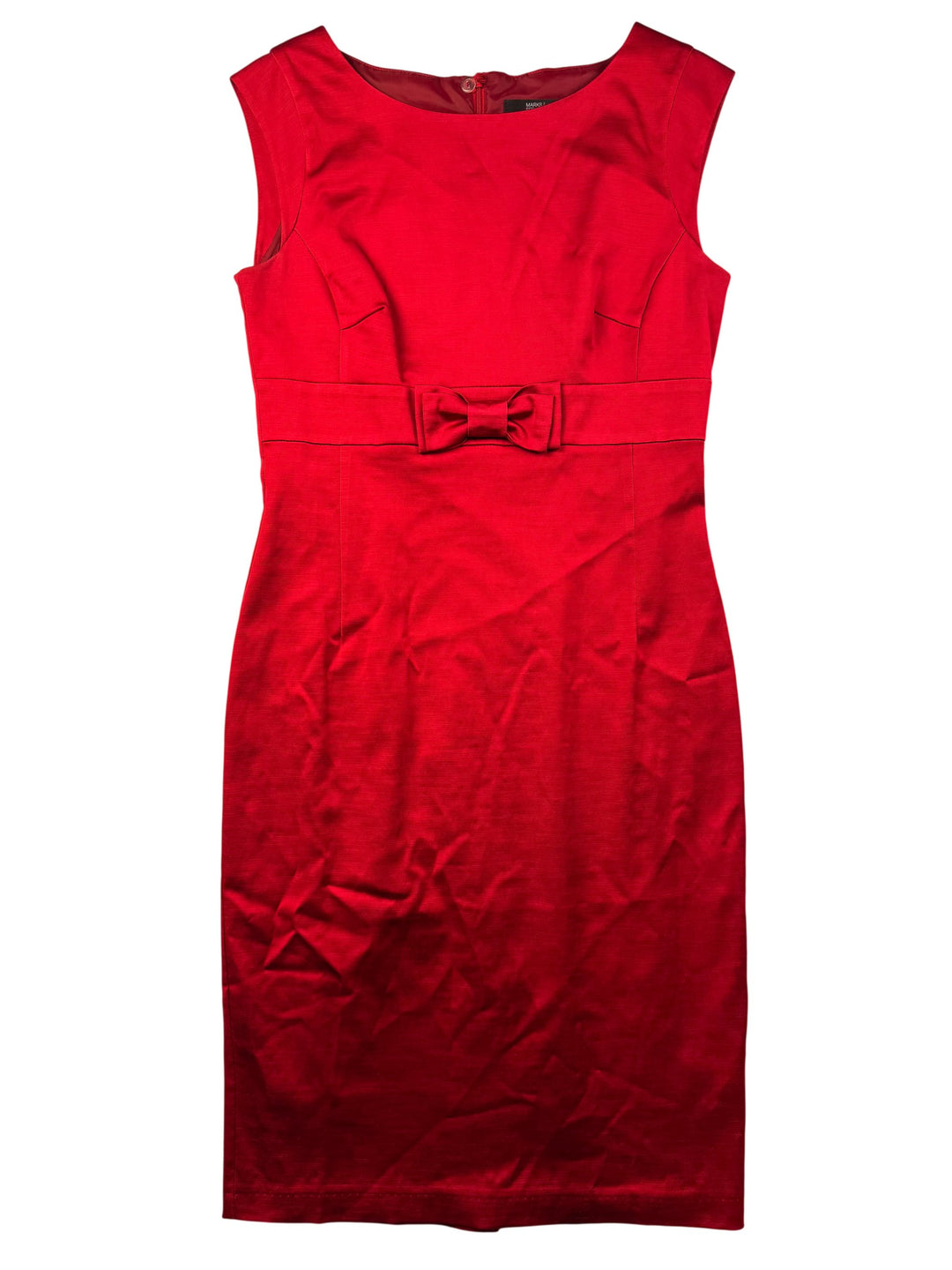 Marks & Spencer Red Sleeveless Dress - M - Think Vintage ltd