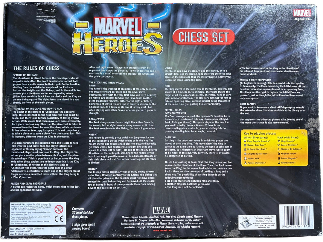 Marvel Heroes Chess Set Classic Games Featuring Iconic Characters Chess - Think Vintage ltd
