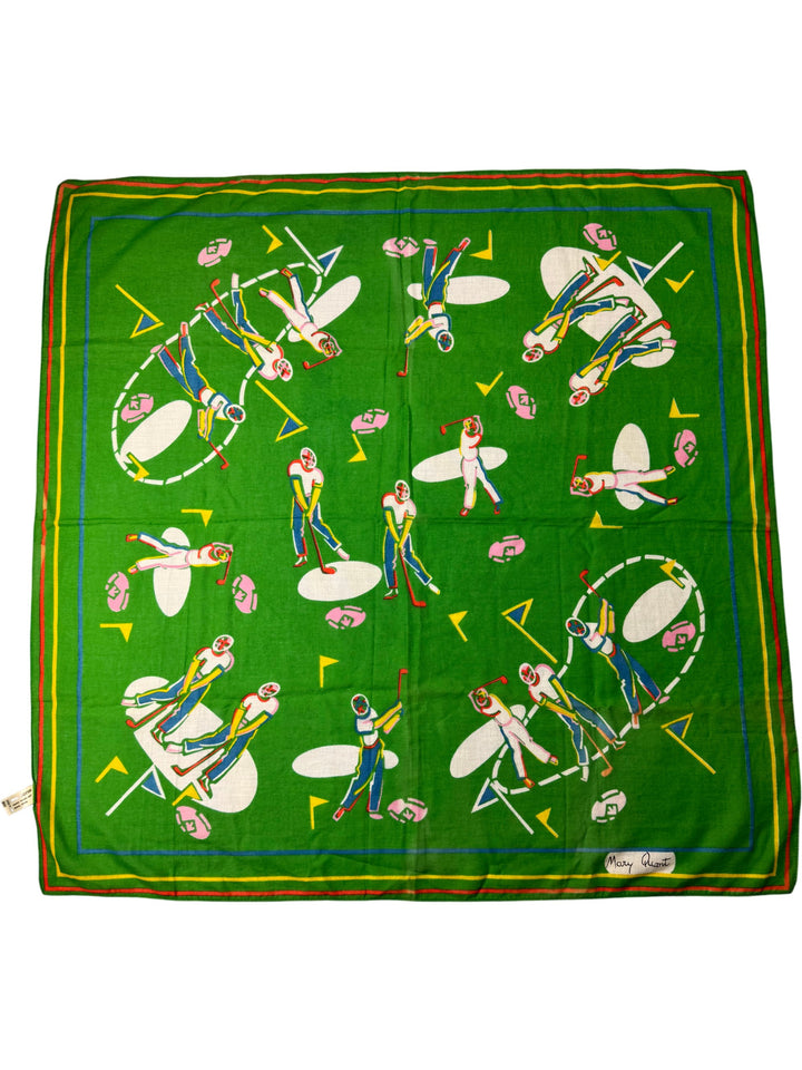 Mary Quant Cotton Golf Pattern Scarf - Think Vintage
