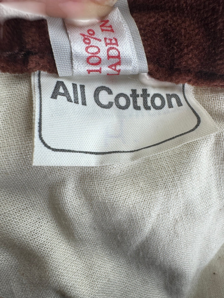 Mary Quant Cotton Trousers - W32 L36 - Think Vintage Online Ltd