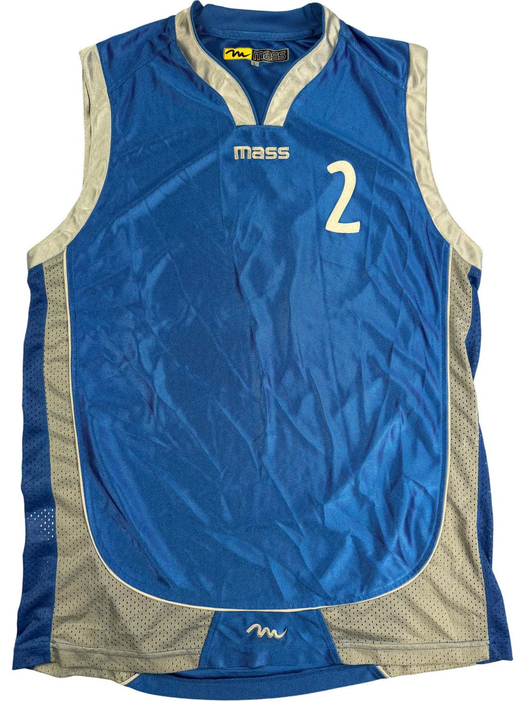 Mass Blue Sleeveless Sports Jersey - Think Vintage Online Ltd