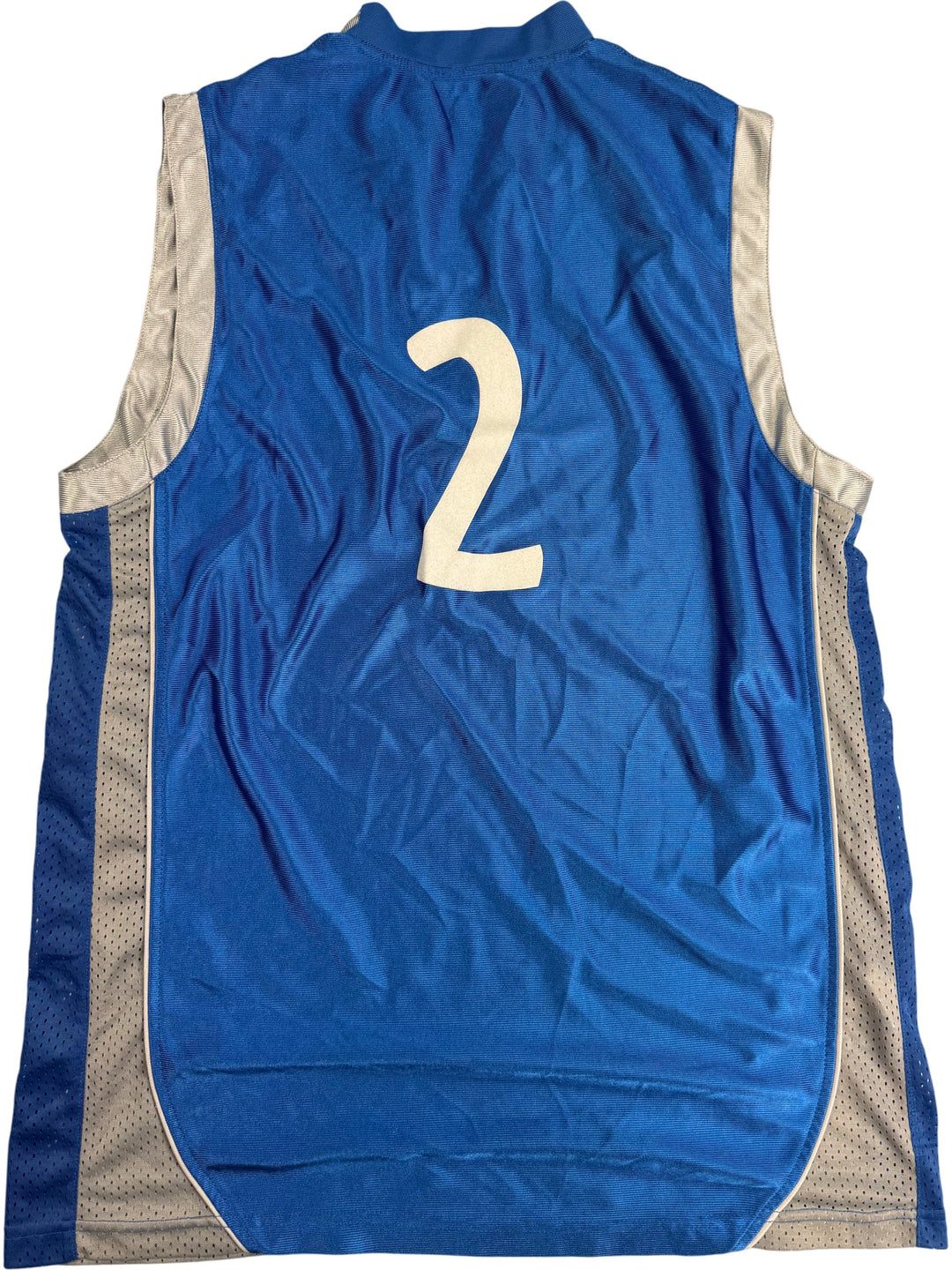 Mass Blue Sleeveless Sports Jersey - Think Vintage ltd