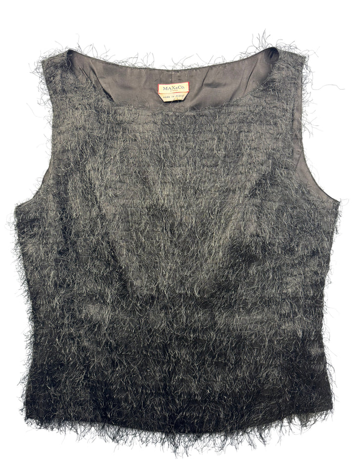 Max & Co Black Sleeveless Tank Top - M - Think Vintage Online Ltd