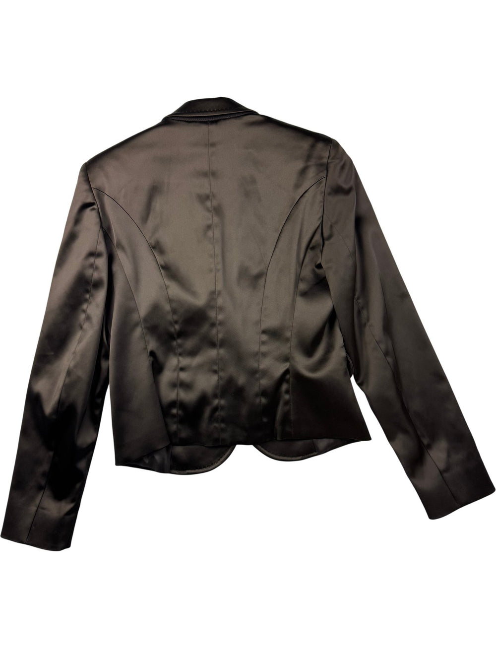 MaxMara Black Satin Blazer - M - Think Vintage ltd