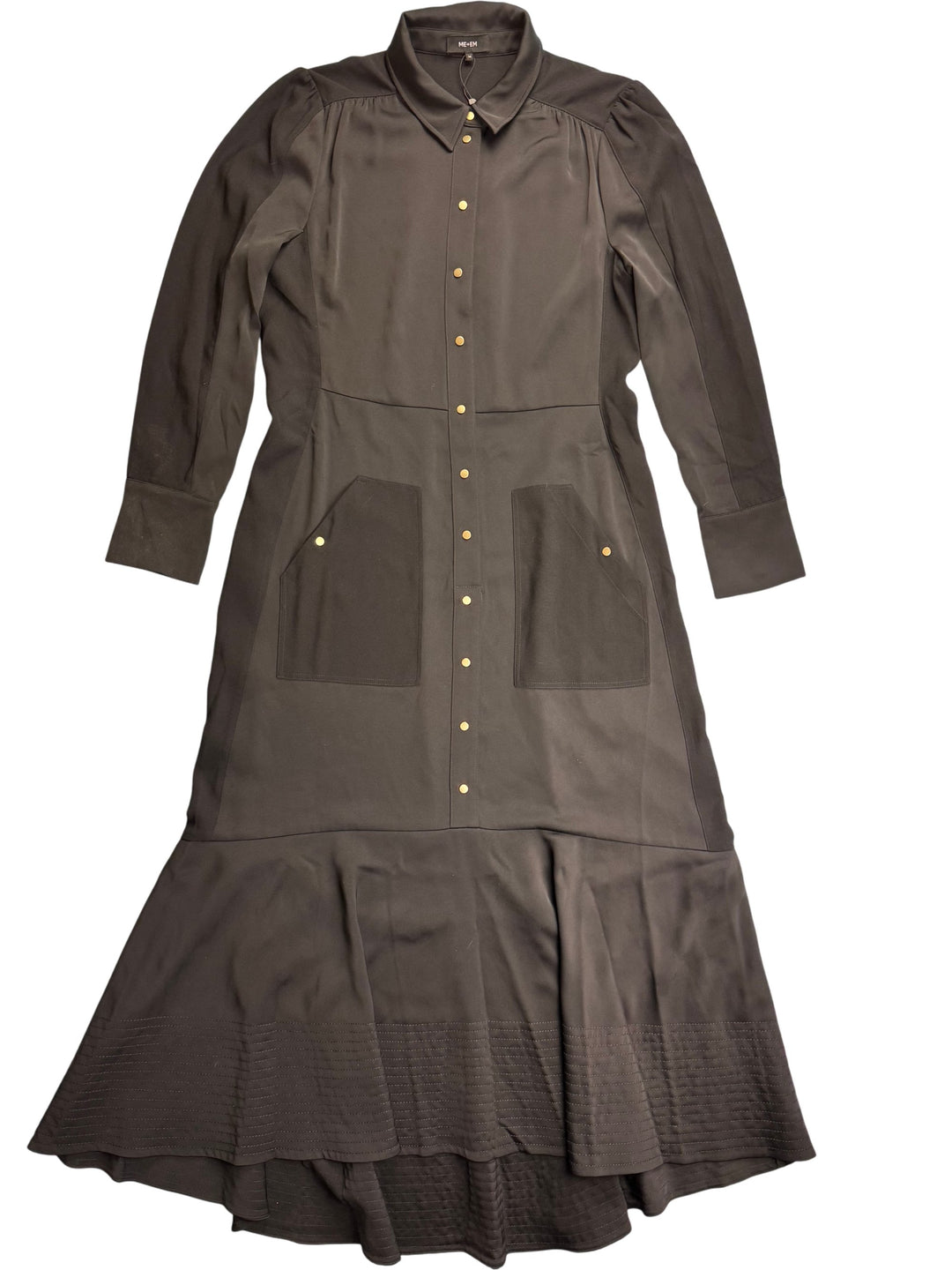 Me+Em Long Sleeve Black Dress - M - Think Vintage