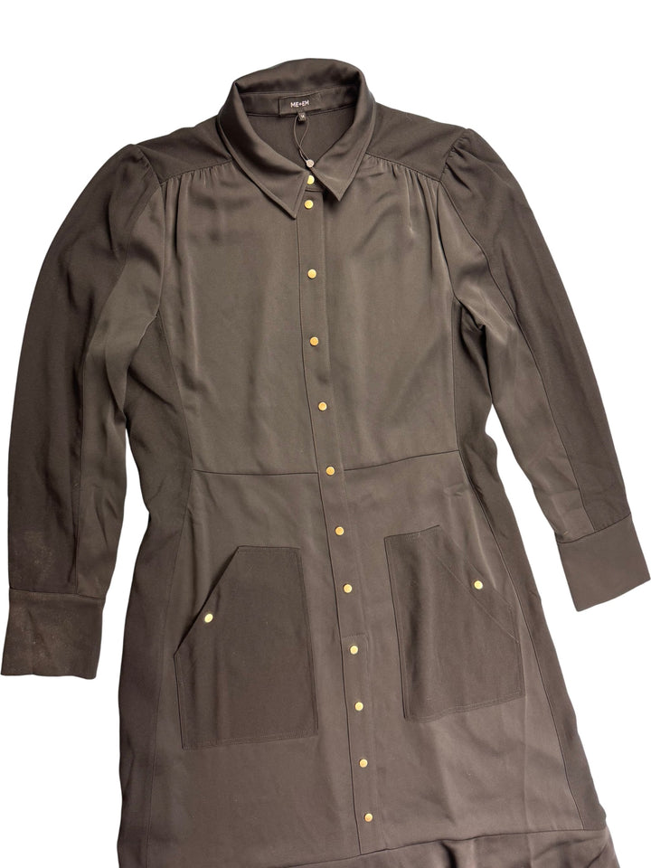 Me+Em Long Sleeve Black Dress - M - Think Vintage