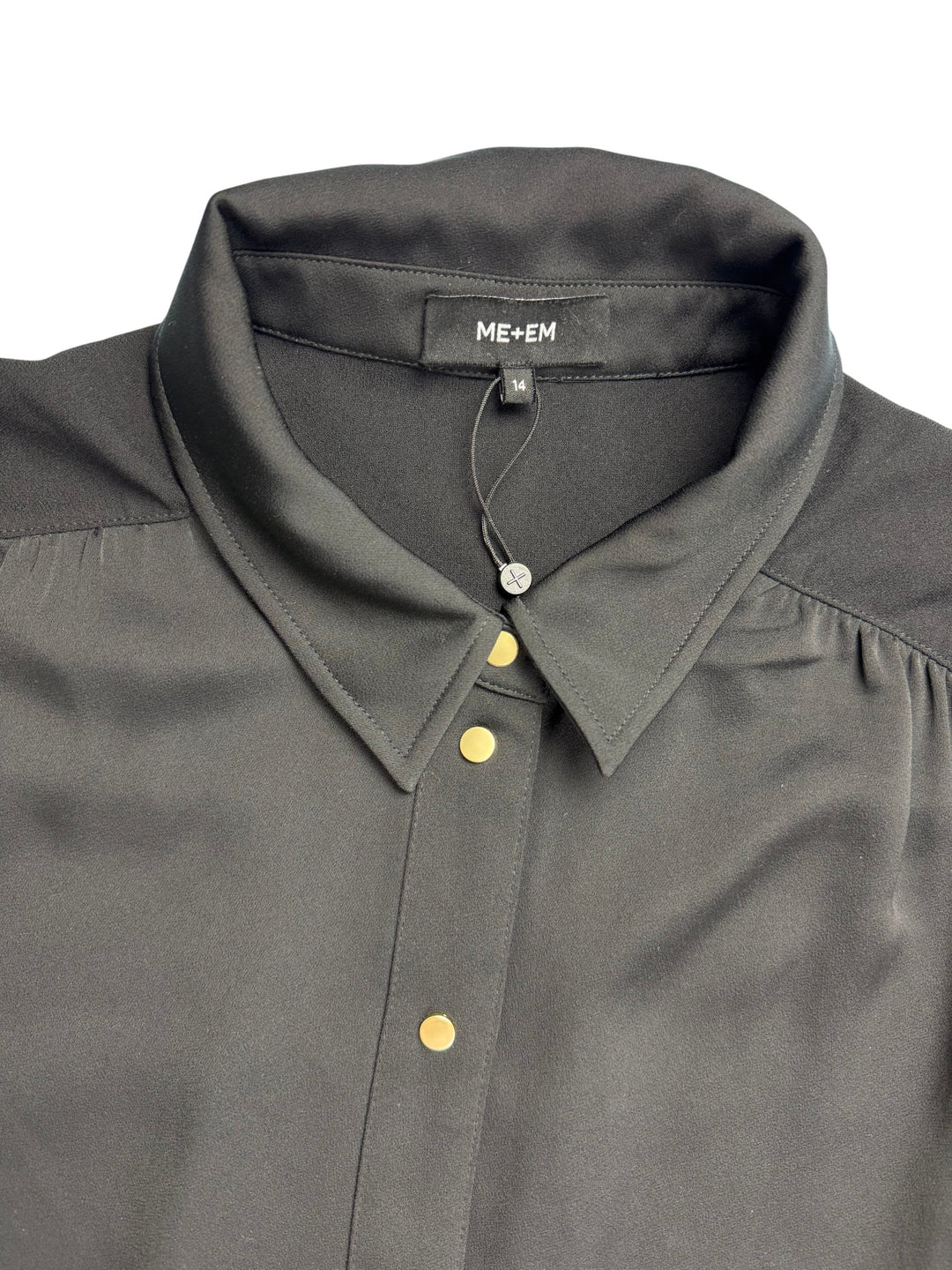 Me+Em Long Sleeve Black Dress - M - Think Vintage