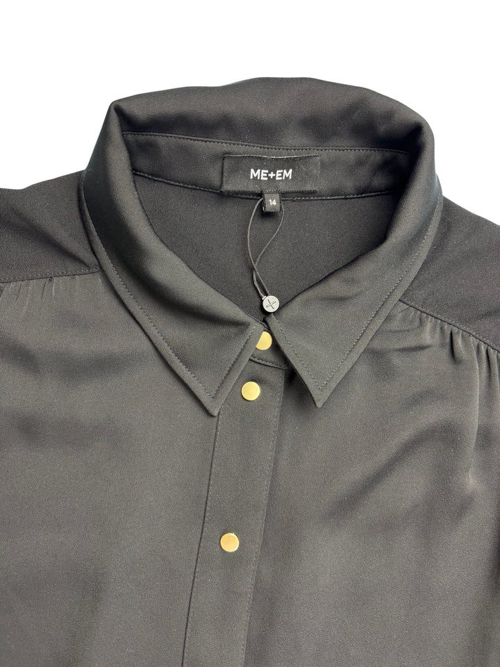 Me+Em Long Sleeve Black Dress - M - Think Vintage