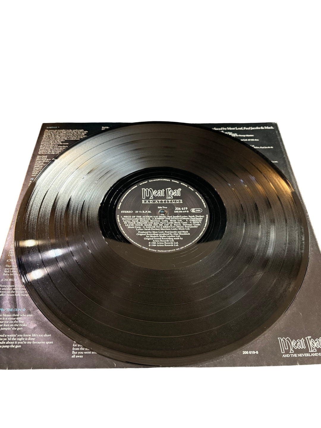 Meat Loaf Bad Attitude Vinyl Record - Good - Think Vintage ltd