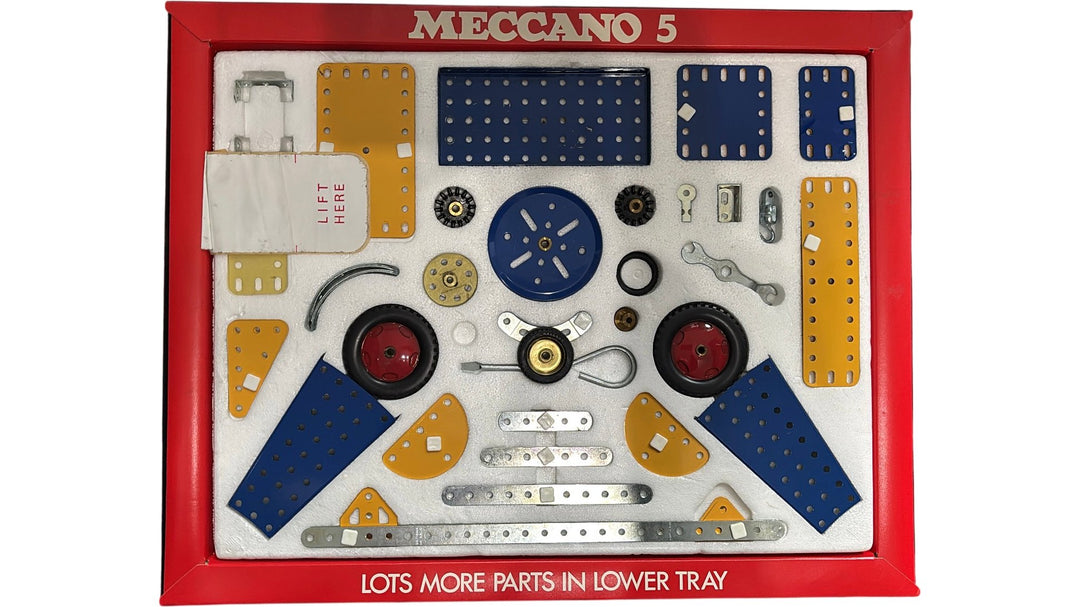 Meccano Set 5 Construction Kit 395 Parts for Action Models - Think Vintage Online Ltd