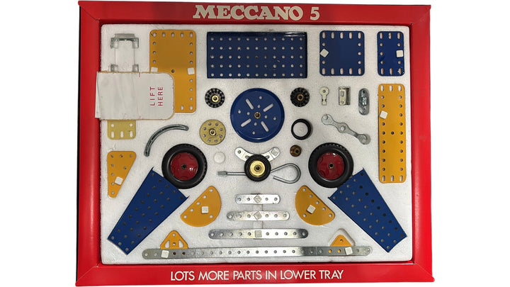 Meccano Set 5 Construction Kit 395 Parts for Action Models - Think Vintage Online Ltd