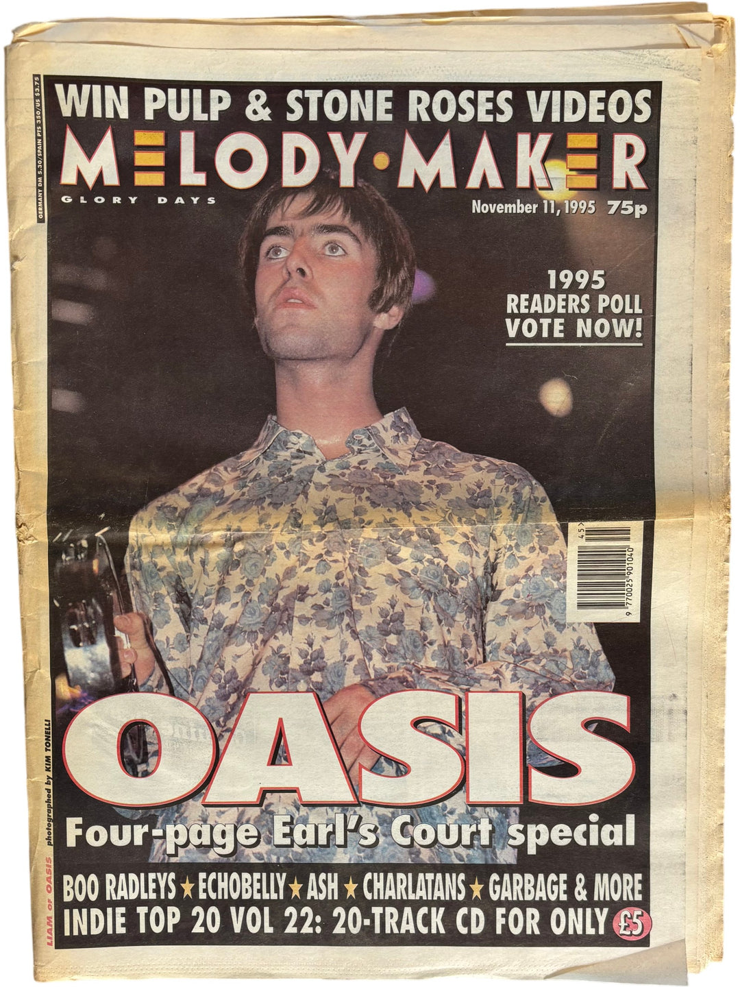 Melody Maker Magazine November 1995 Oasis Special Music Issue - Think Vintage