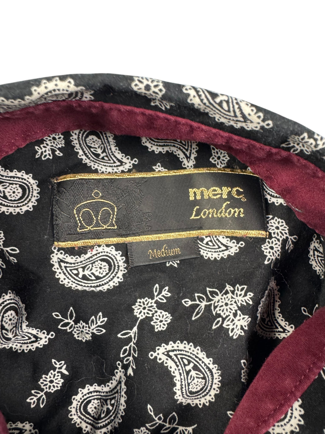 Merc London Paisley Shirt - M - Think Vintage Online Ltd