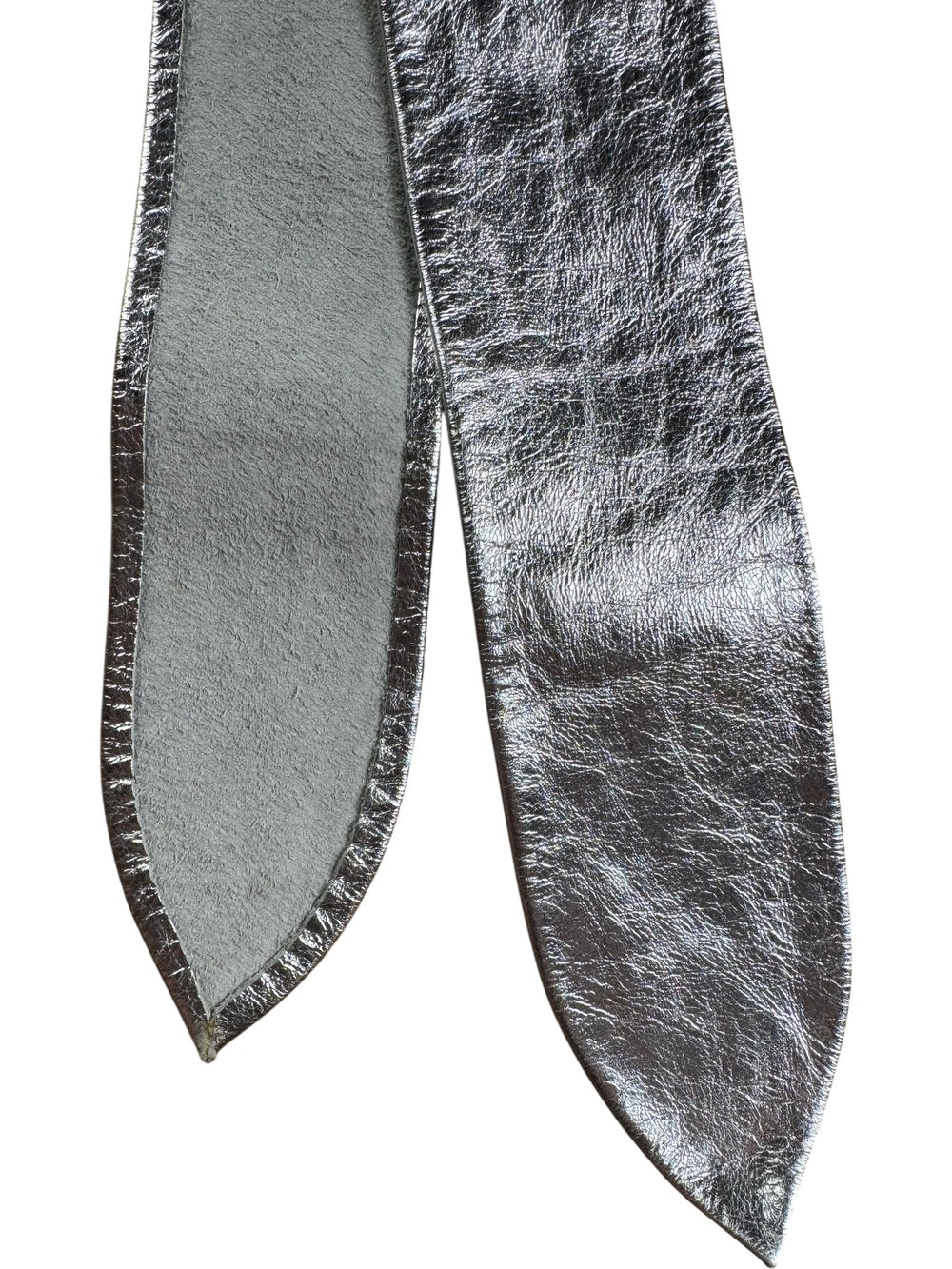 Metallic Silver Belt - Think Vintage ltd