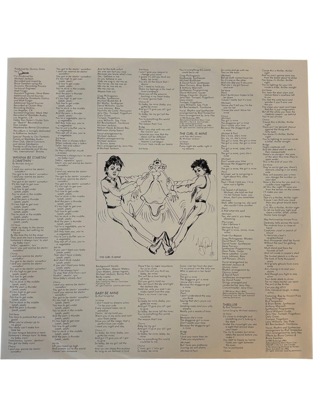 Michael Jackson Thriller Vinyl Record - Mint - Think Vintage ltd