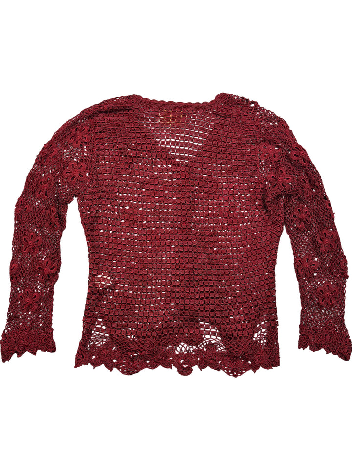 Michele Hope Crochet Cardigan - L - Think Vintage Online Ltd