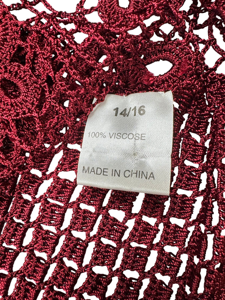 Michele Hope Crochet Cardigan - L - Think Vintage ltd