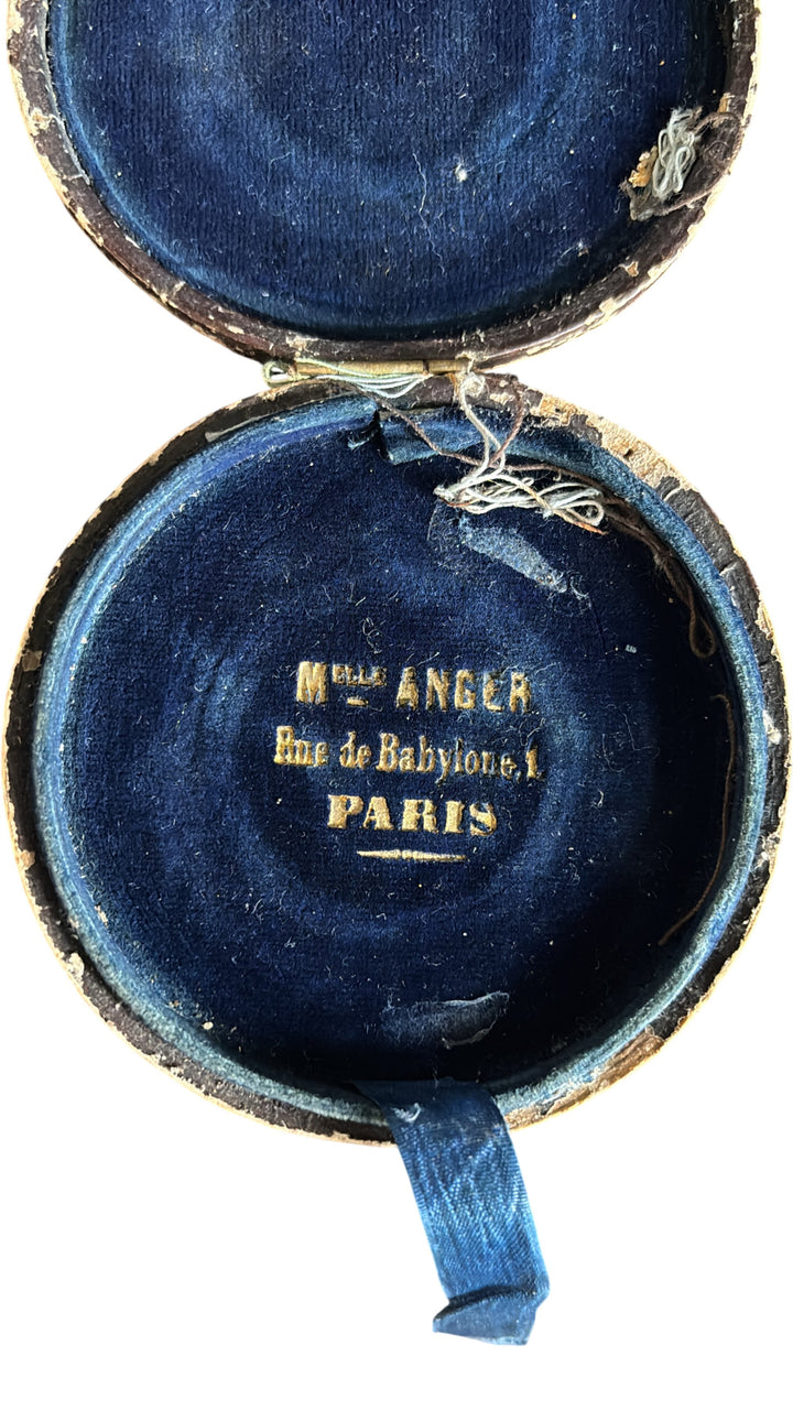 Mid 19th Century Antique French Baptism Medallion Bronze - Think Vintage ltd