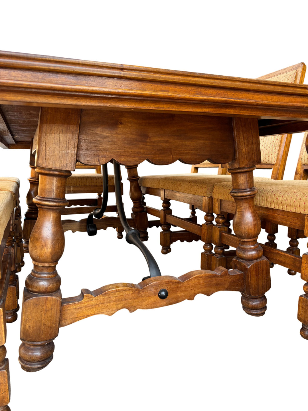 Mid-Century Wooden Dining Table Set - Think Vintage