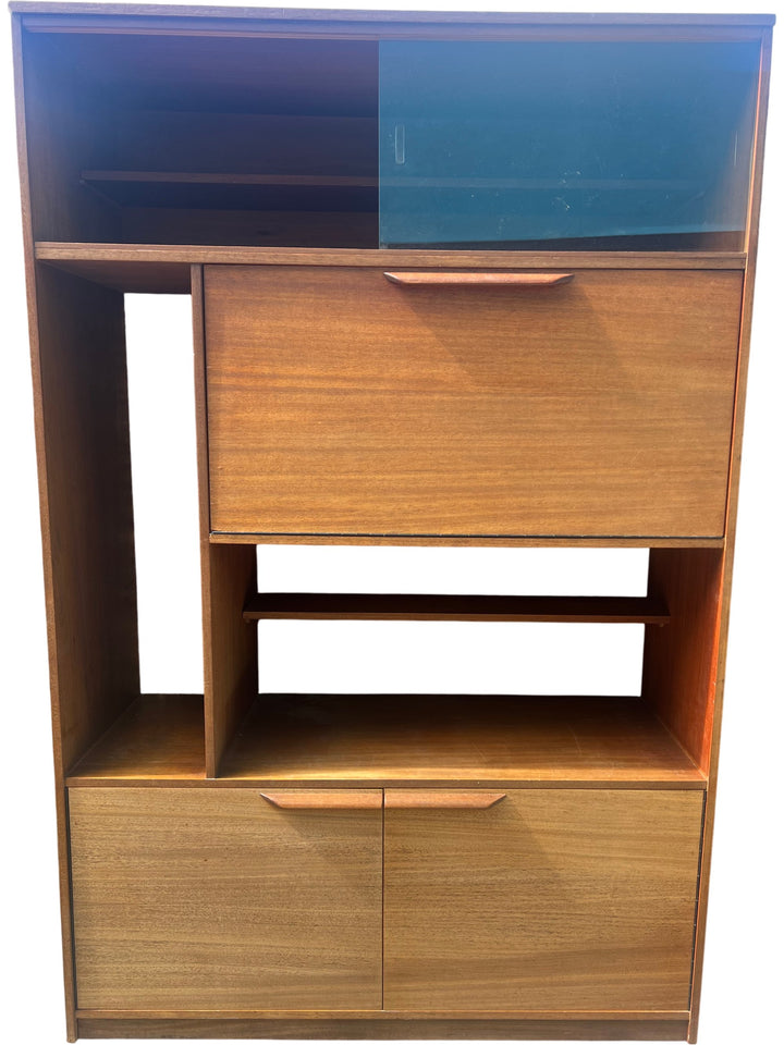 Mid-Century Wooden Display Cabinet - Think Vintage