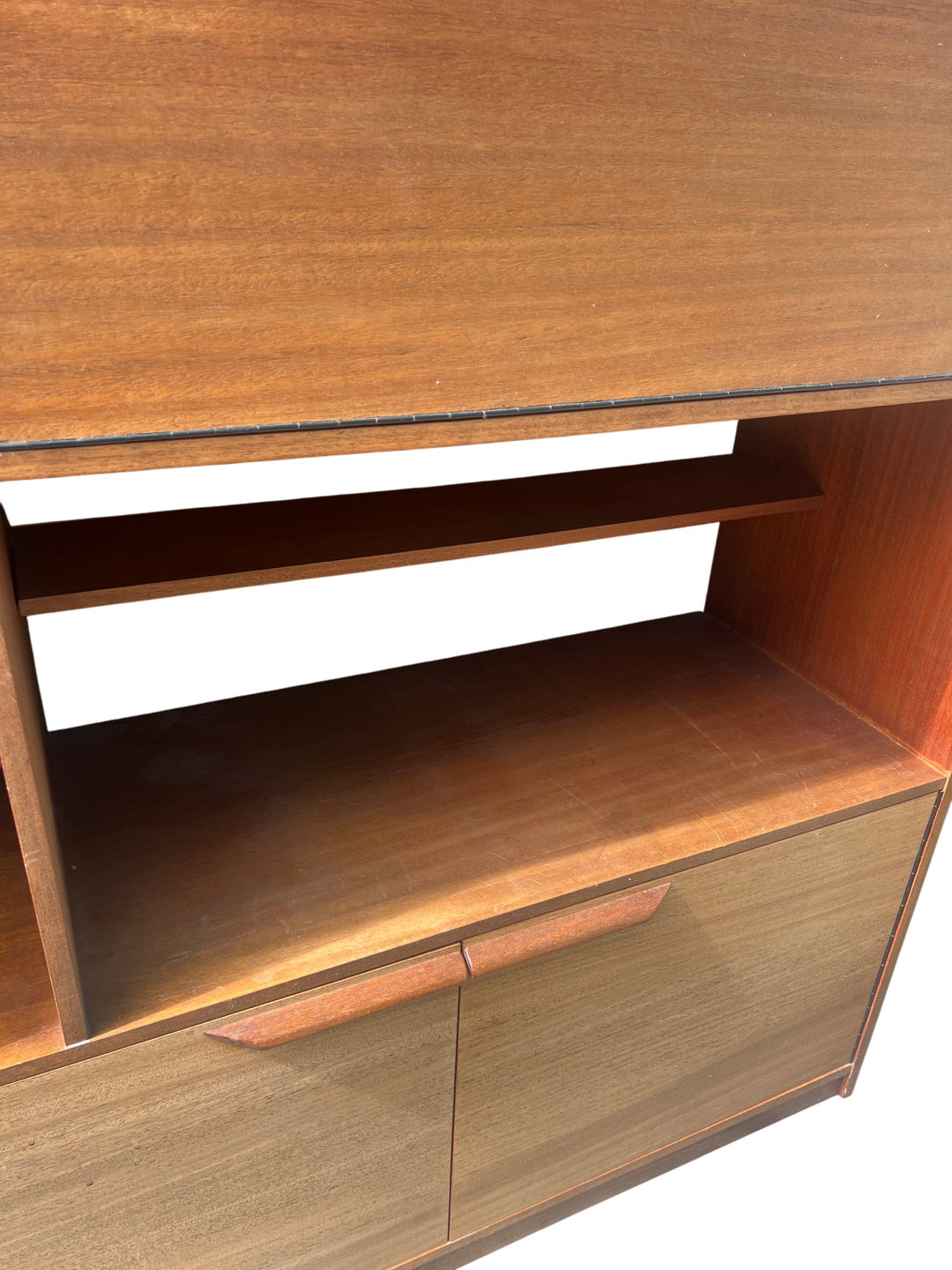 Mid-Century Wooden Display Cabinet - Think Vintage