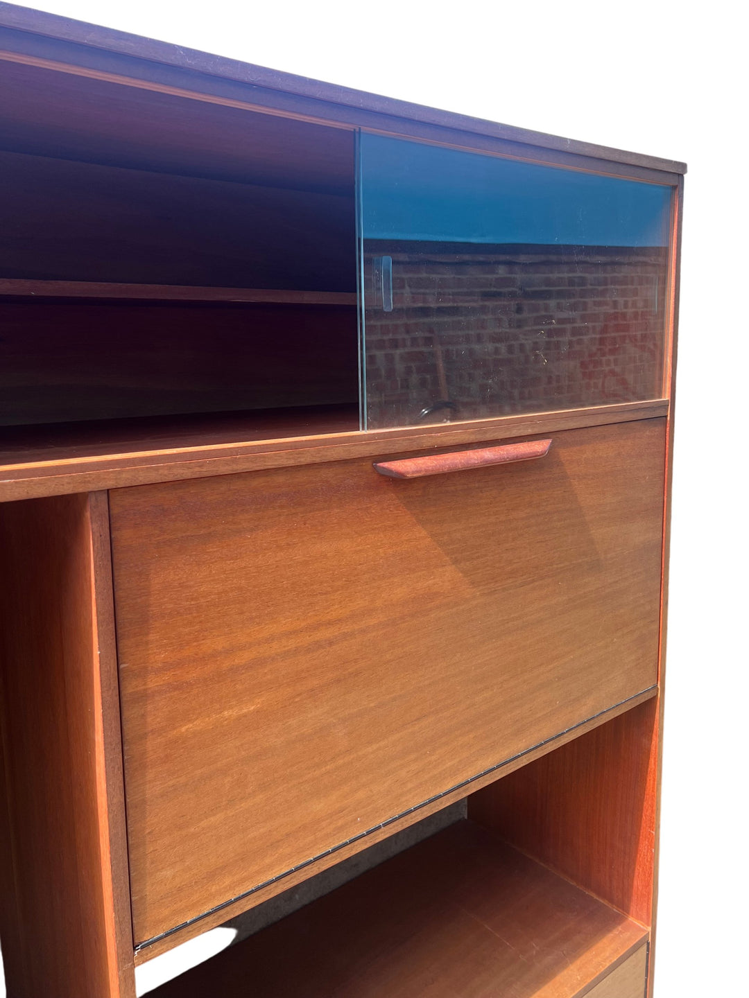 Mid-Century Wooden Display Cabinet - Think Vintage