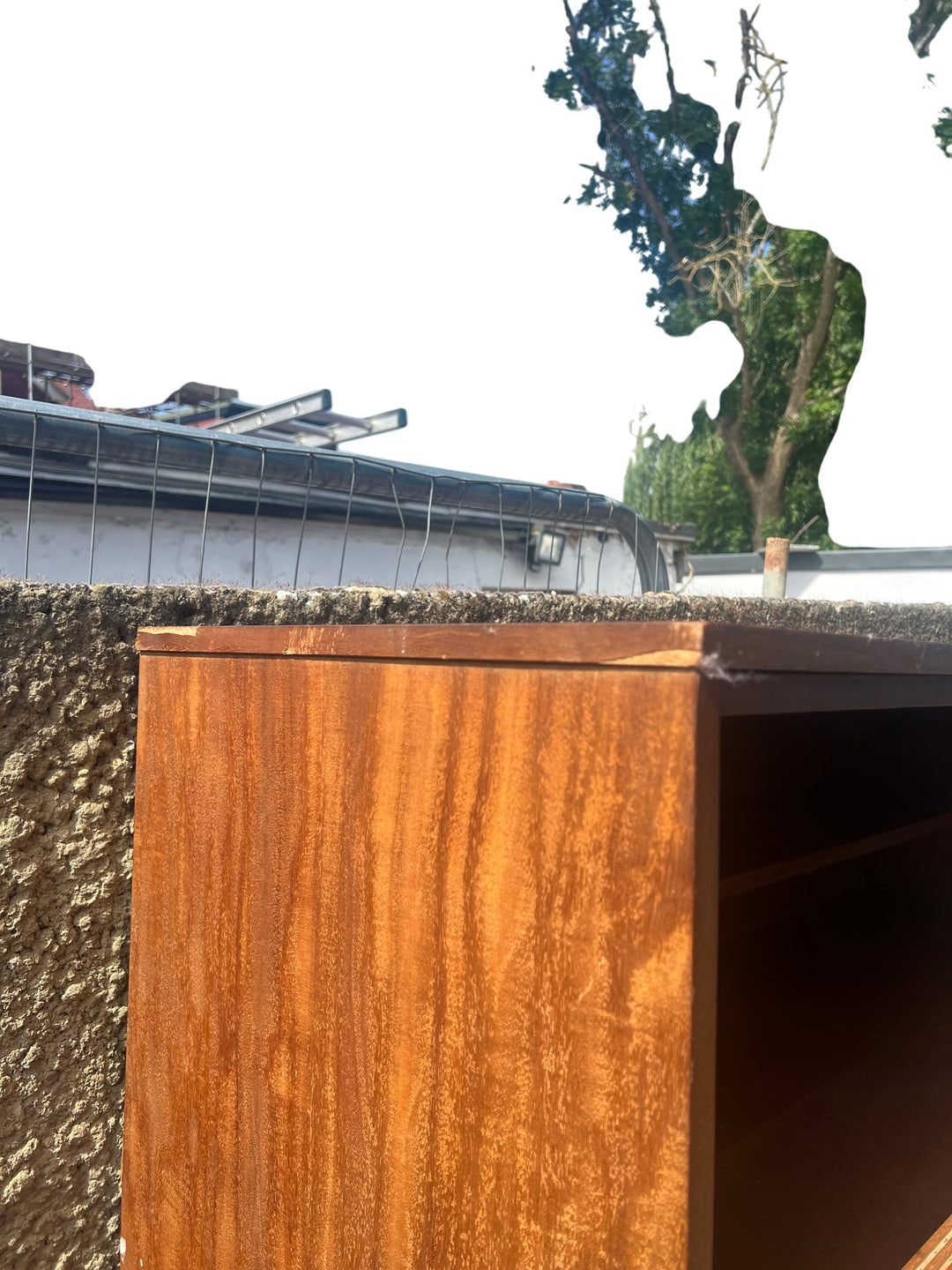 Mid-Century Wooden Display Cabinet - Think Vintage