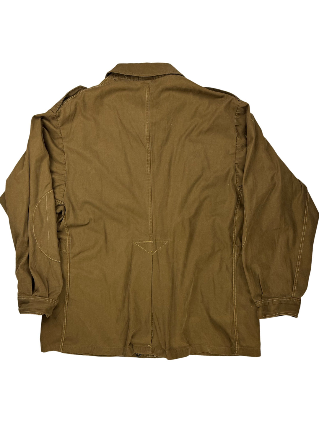 Military Field Jacket with Star Collar Patches - L - Think Vintage