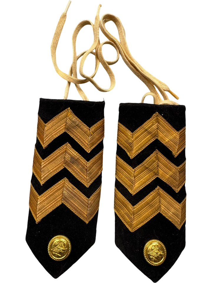 Miller Rayner & Hayson Epaulettes Black Gold Embroidery - Think Vintage