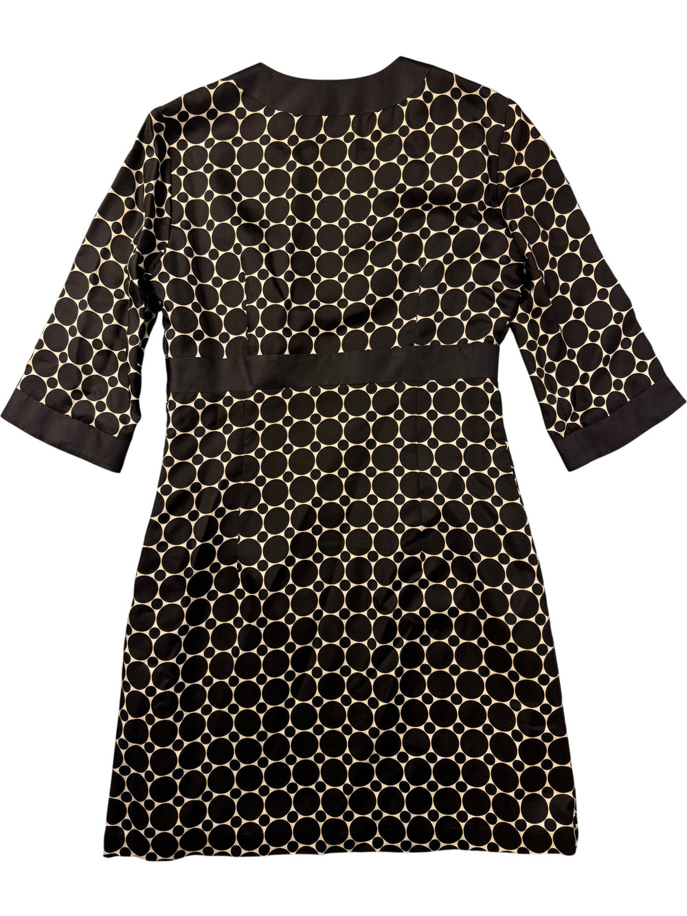 Milly Black Silk Circle Pattern Dress - S - Think Vintage ltd