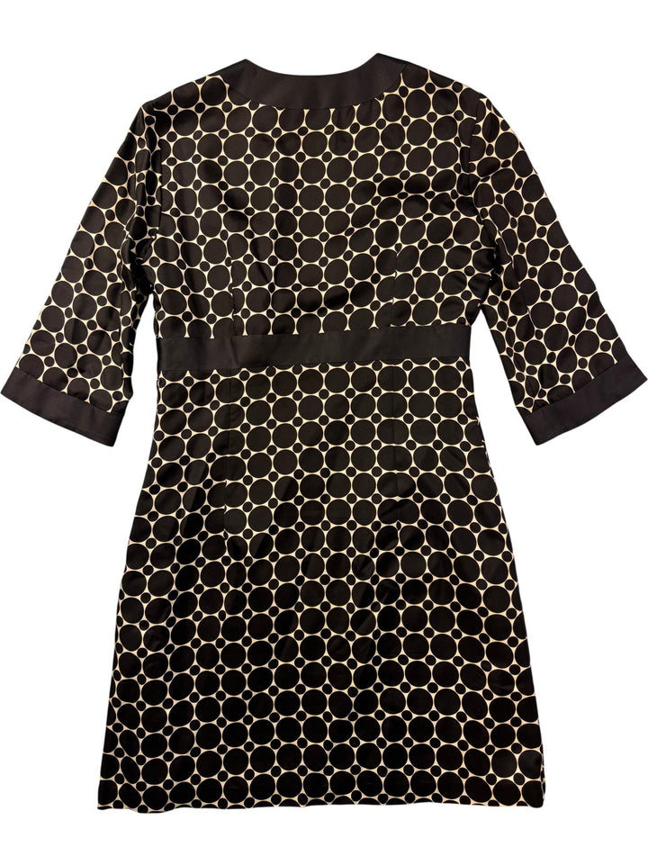 Milly Black Silk Circle Pattern Dress - S - Think Vintage ltd